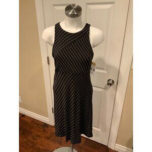 Athleta Black Striped Athletic Tank Dress, Size Small